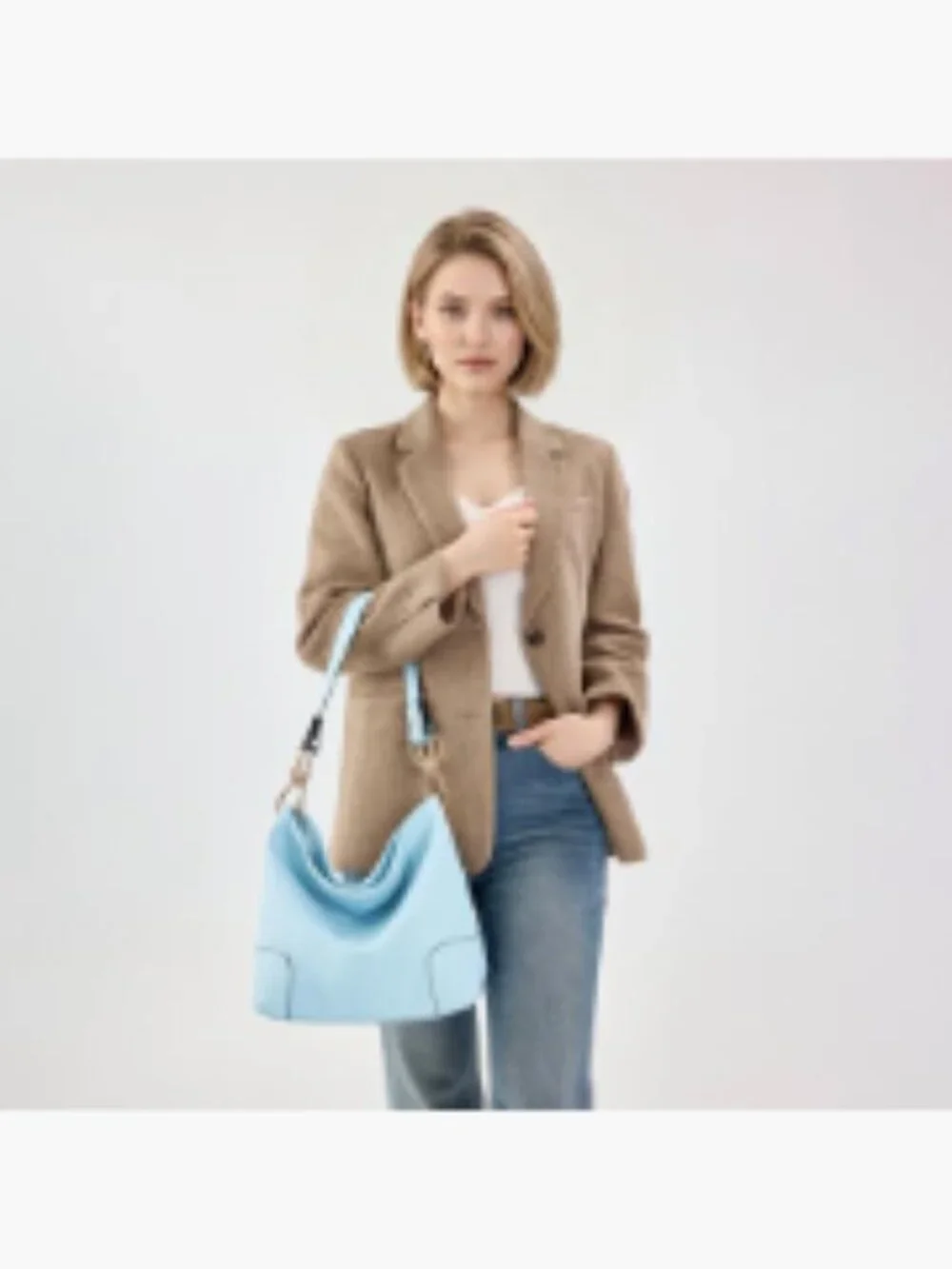 Faux Leather Hobo Bag for Women Top Handle Satchel Shoulder Purse